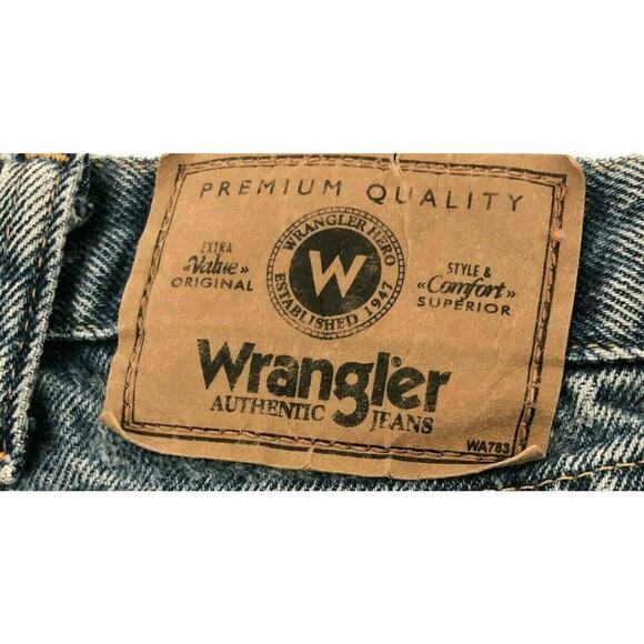 Wrangler Denim Jeans Men 40X32 Straight Leg Relaxed Fit Pockets Stonewash   Blue - Picture 5 of 5
